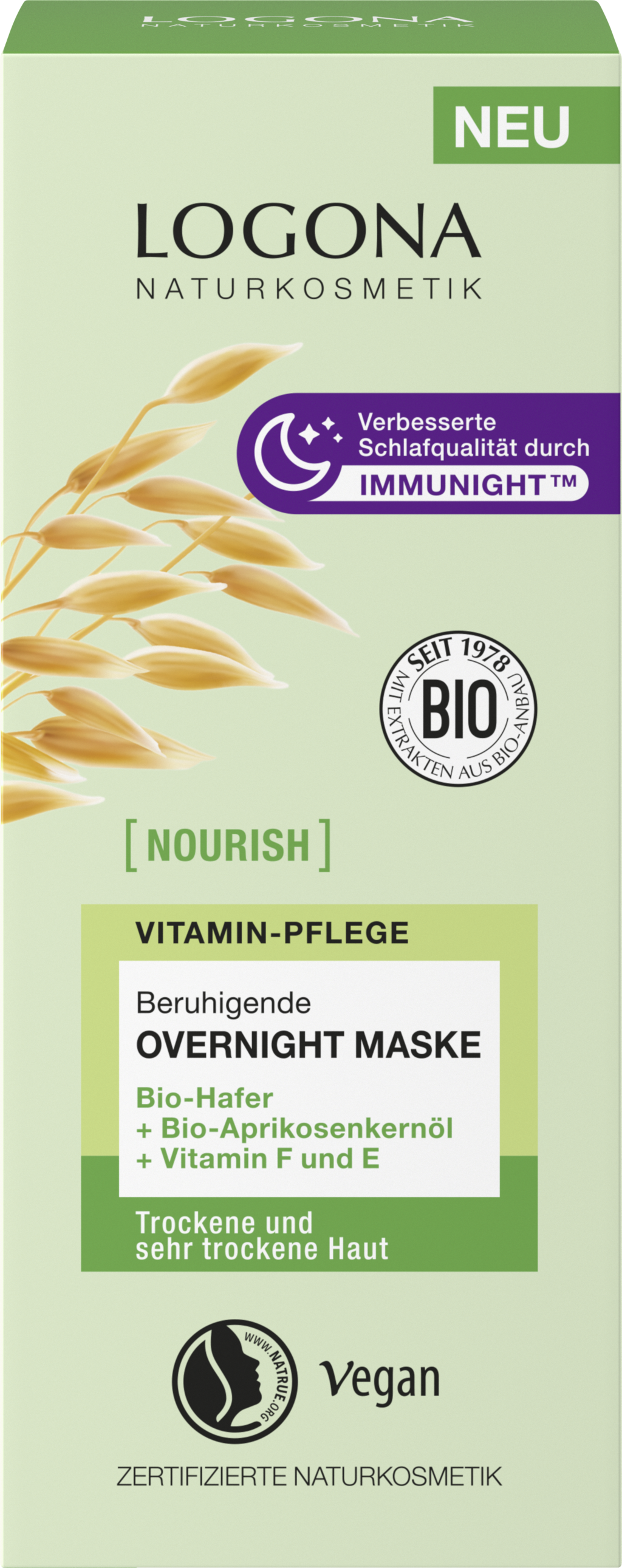 LOGONA  [nourish] Beruhigende Overnight Maske, 50 ml