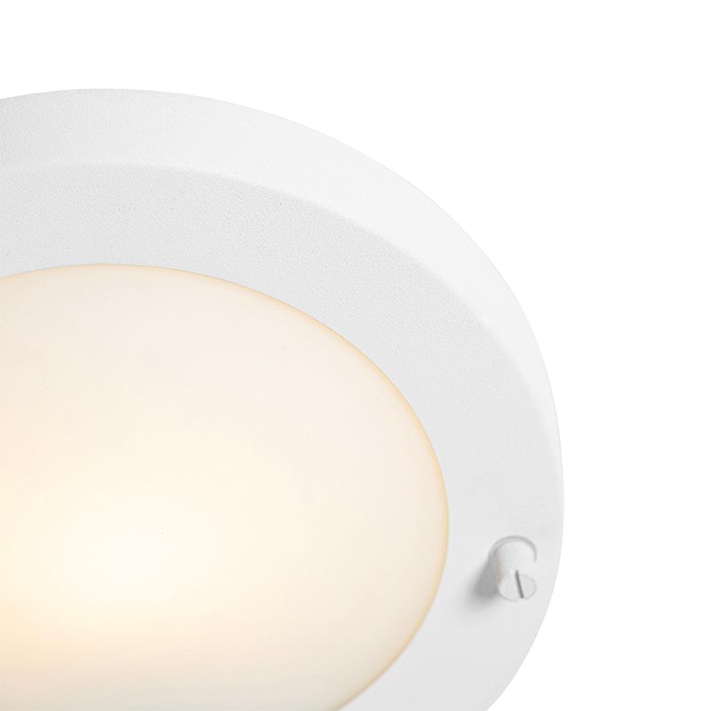 Moderne plafonnière wit 18 cm IP44 - Yuma