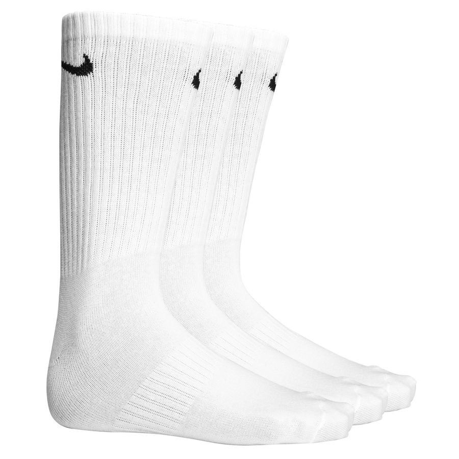 Nike Chaussettes Everyday Lightweight Crew Pack de 3 - Blanc/Noir