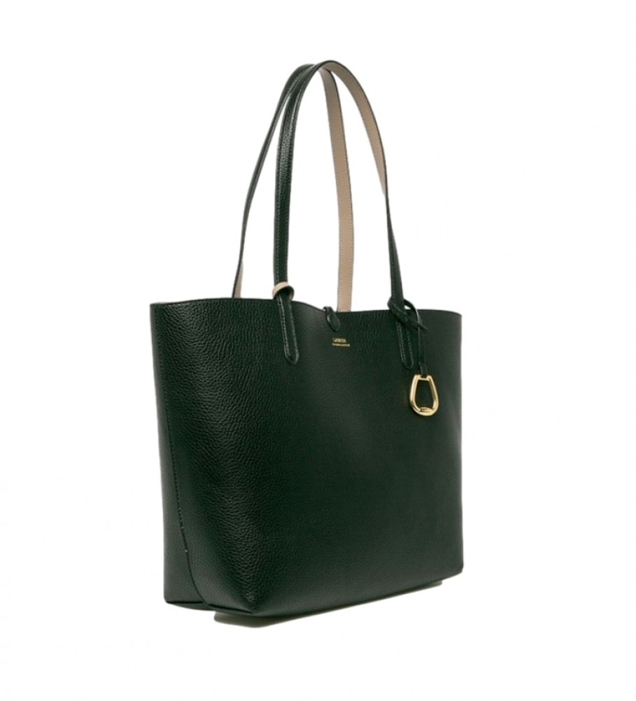 Bolsa Ralph Lauren Bolsa Tote Reversível Média Preta - 28x40,6x12,7cm -