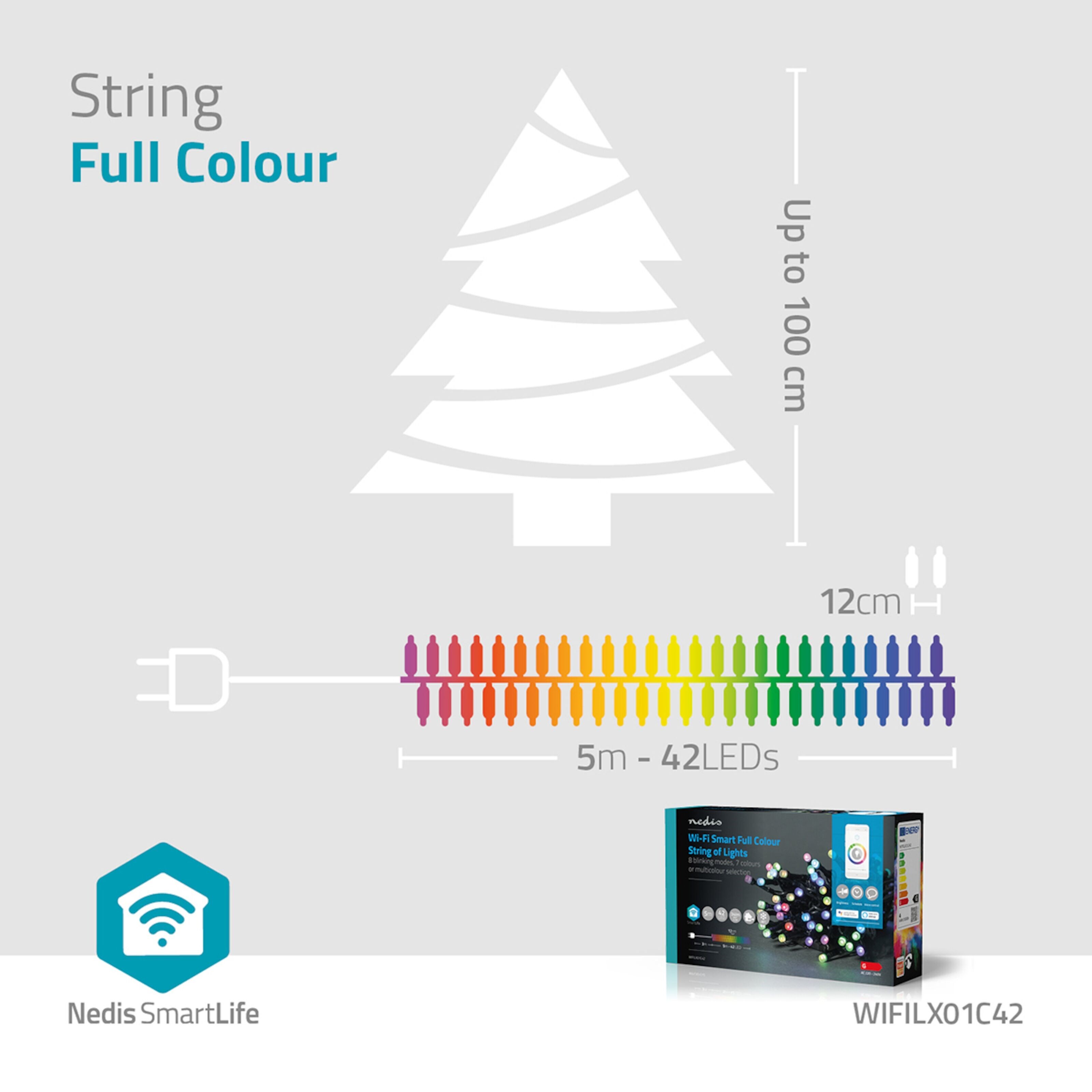 Nedis SmartLife Lyslenke RGB 5 m