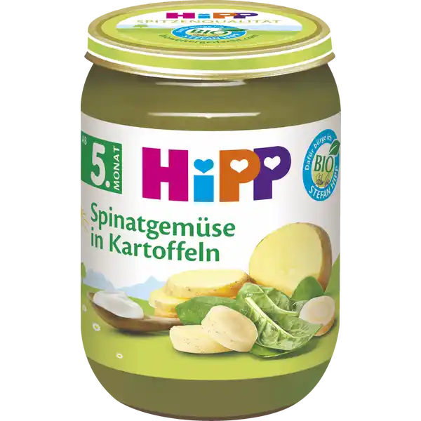 Bio Spinatgemüse in Kartoffeln ab 5. Monat