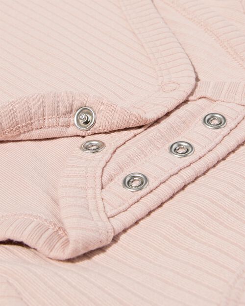 lot de 2 bodys côtelés bambou rose