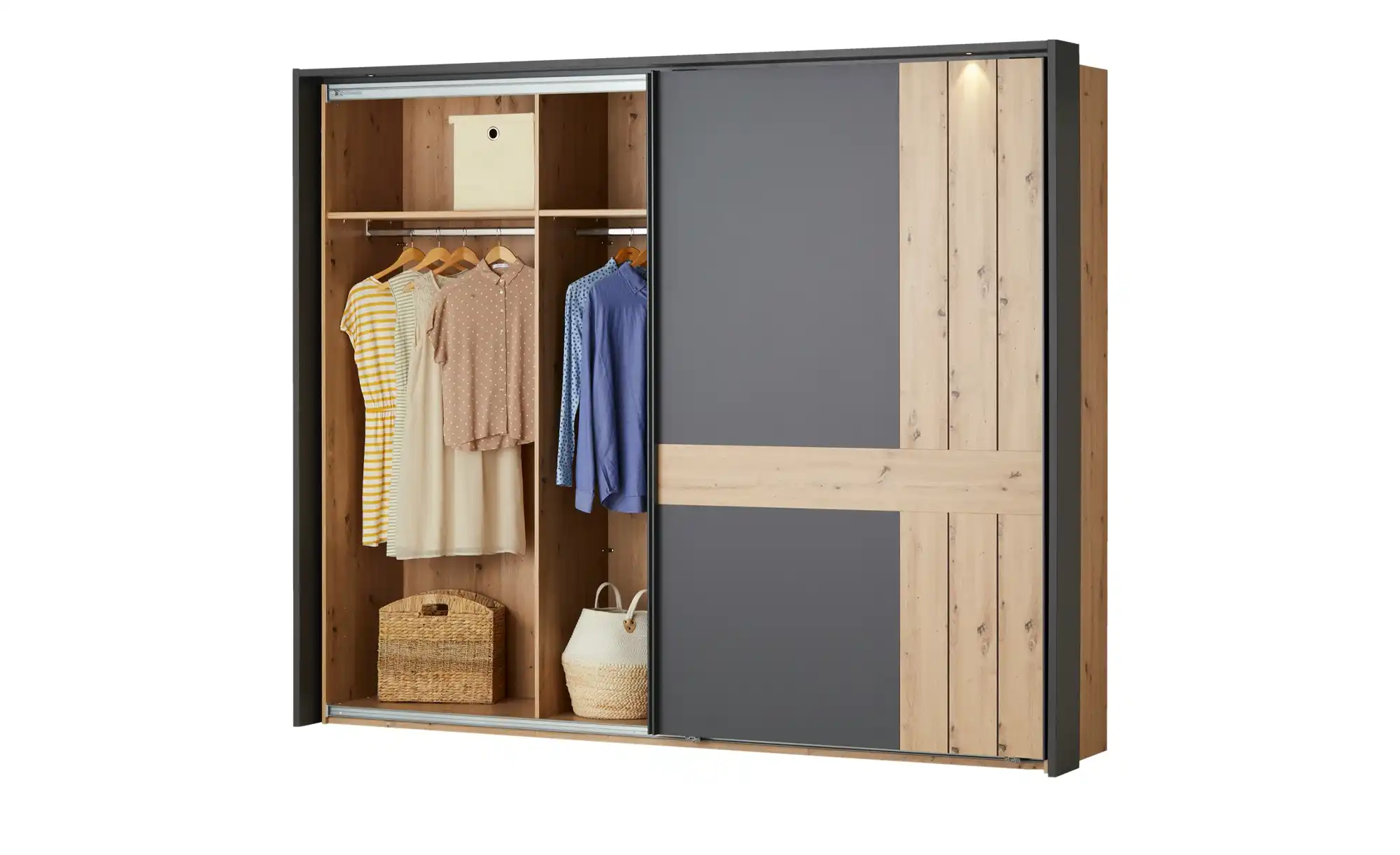 uno Schwebetürenschrank, 2-türig Zumar