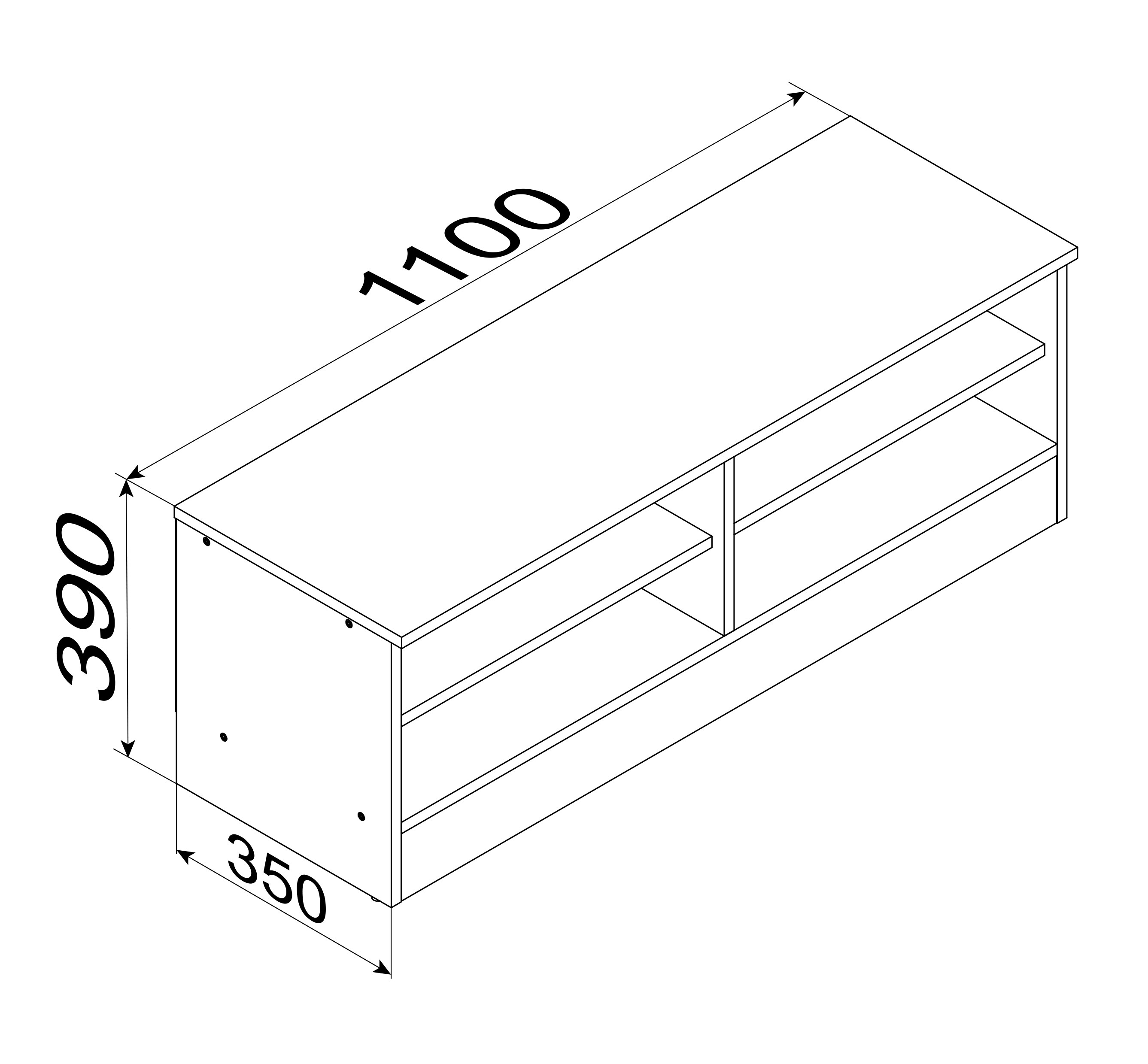 VCM Holz TV Lowboard Möbel Fernsehschrank Tisch Konsole Fernsehtisch Balia