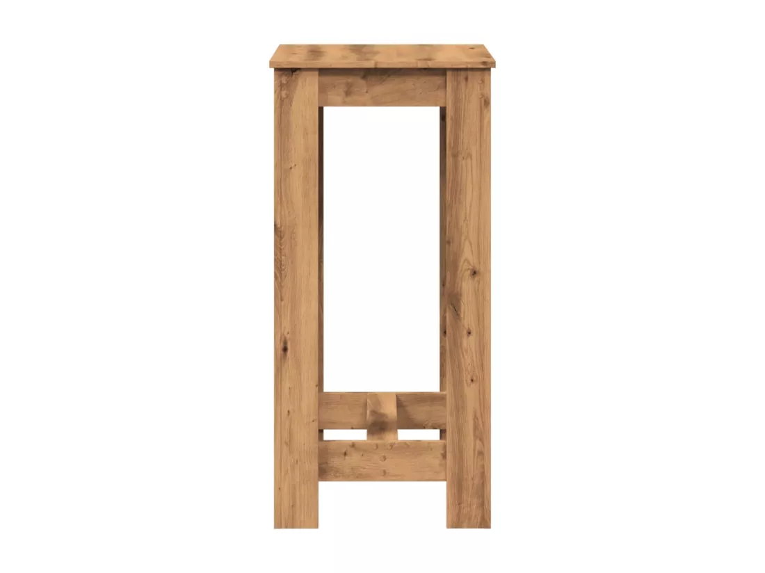 Table de bar chêne artisanal 51x50x103,5 cm bois d'ingénierie