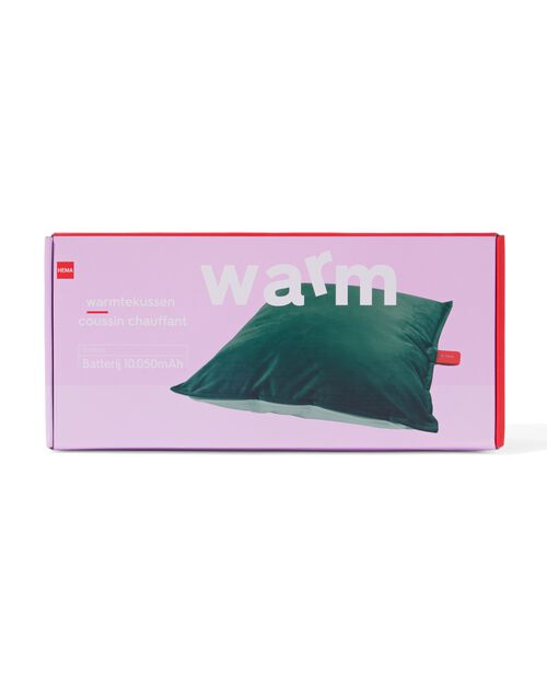 coussin chauffant rechargeable 50 x 50 cm vert - turquoise