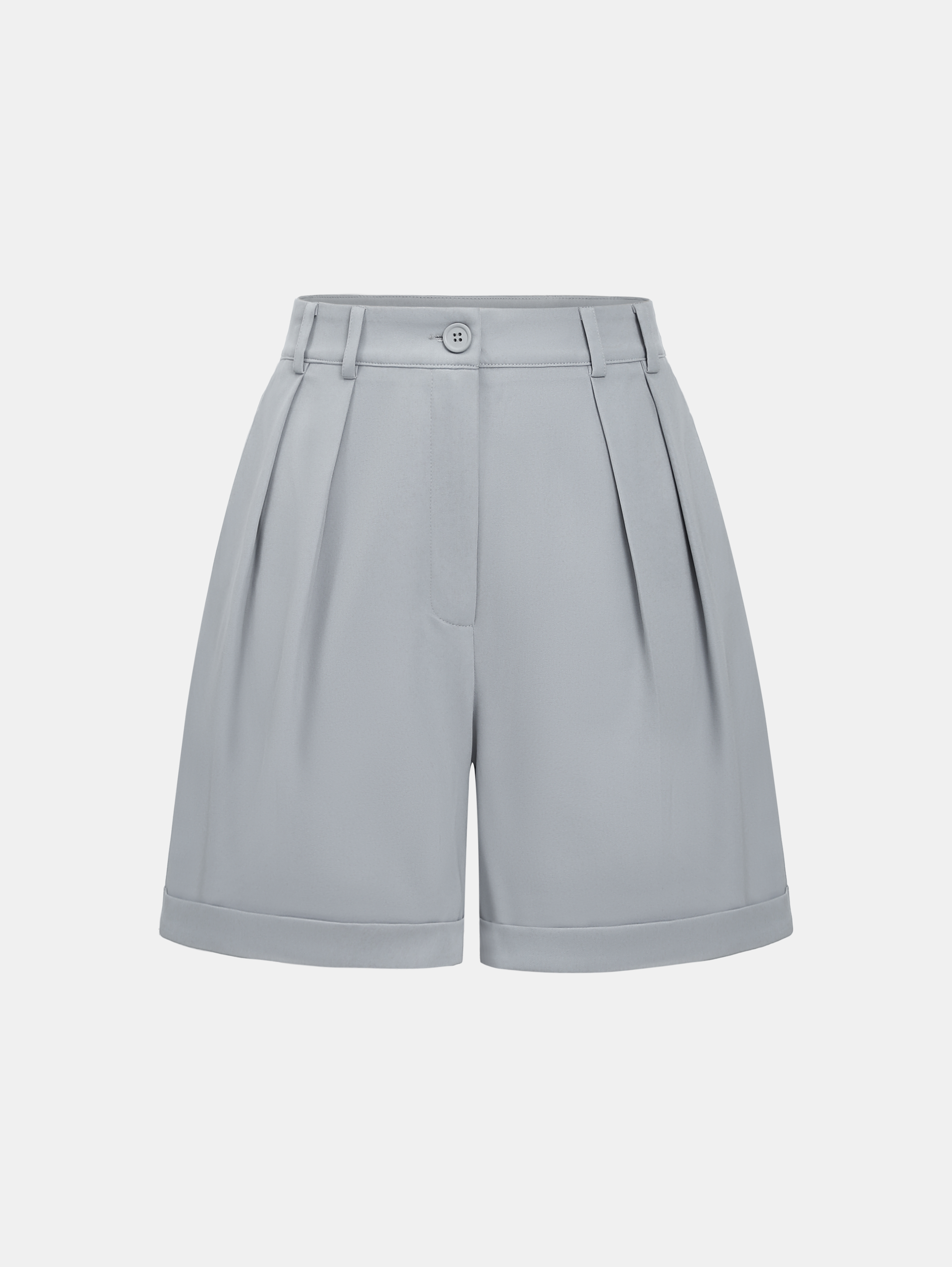 Short à jambes amples longueur genou bleu doux