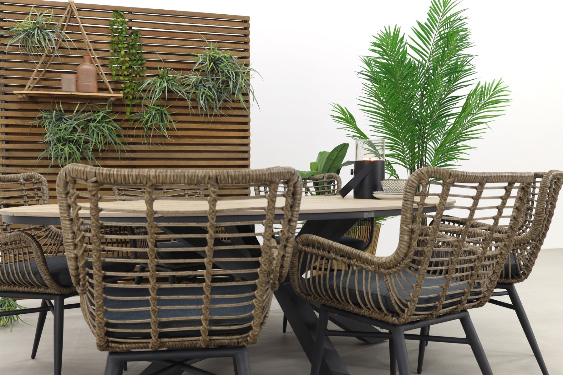 Garden Impressions Jasmine Natural|Edison 220x115 cm. - ovale tuinset