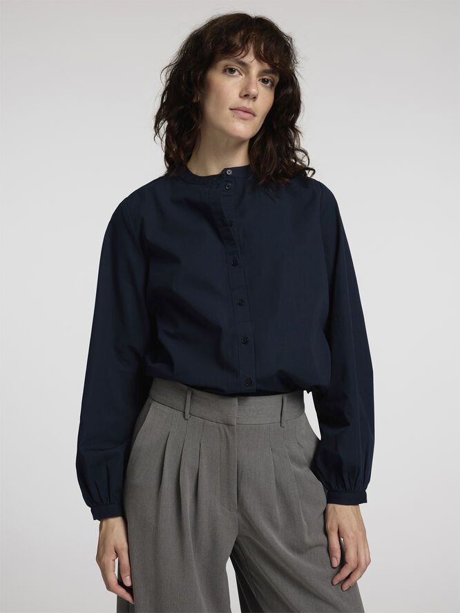 Selected Femme SLFBLAIR LS SHIRT EX Mørkeblå