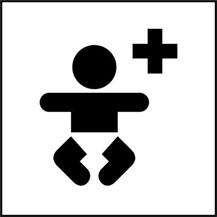 Panneau d'information - Centre médical pour enfants - ISO 7001 - Gravoply