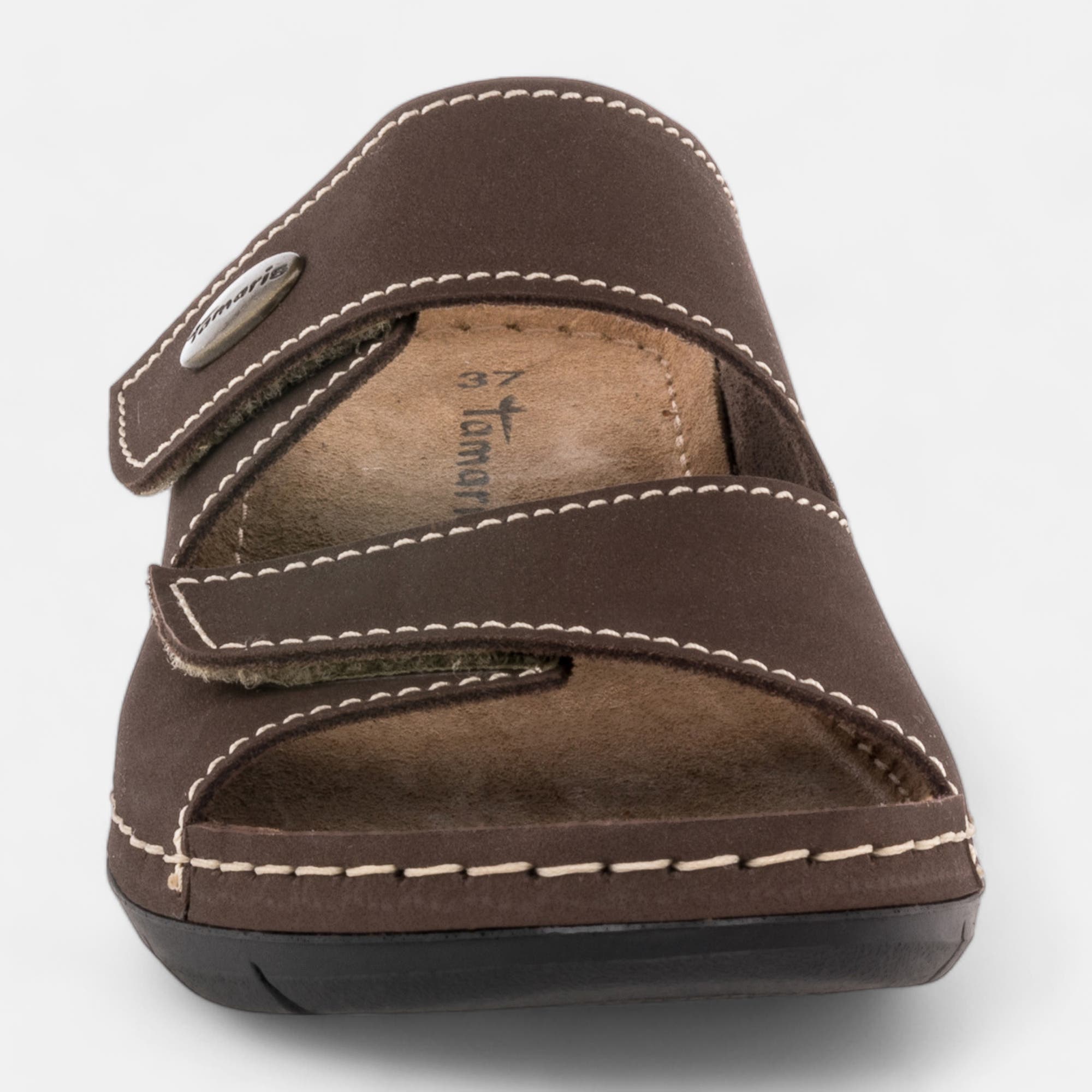Chaussures confort paramédical Femme en cuir marron