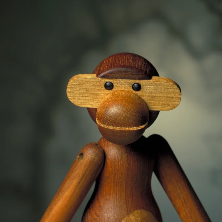 Kay Bojesen - Holz-Affe mini, grau