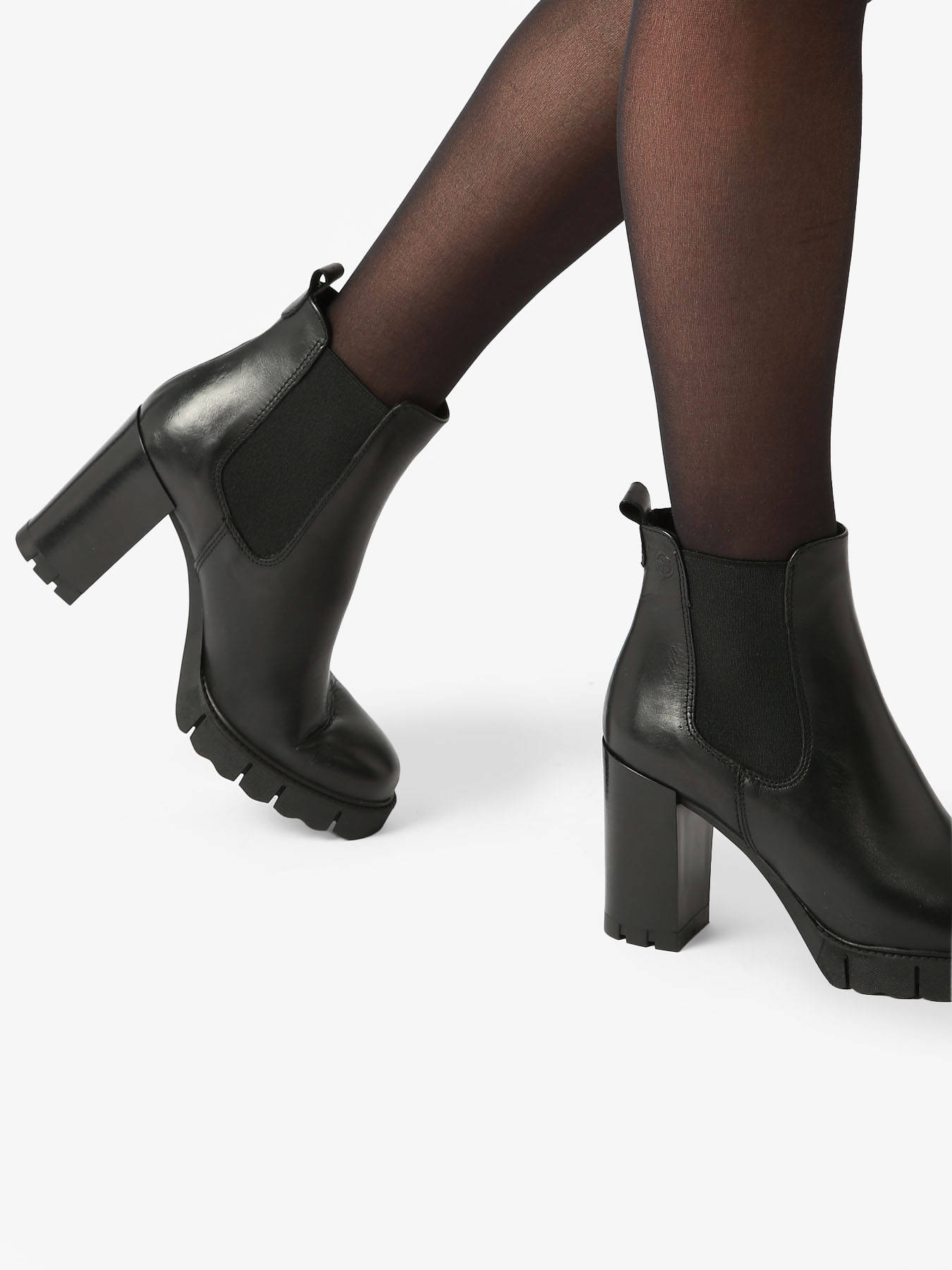 Bottines  talon en cuir TAMARIS