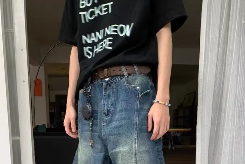 Double White - Mid Rise Washed Jorts