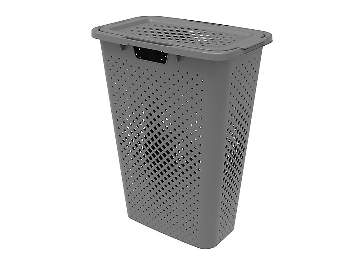 Coffre à linge slim 40 L Sundis gris