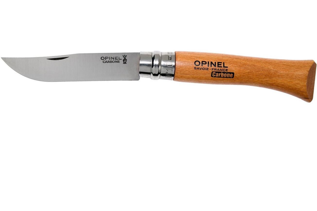 Opinel zakmes No. 010, koolstofstaal, lemmetlengte 10 cm
