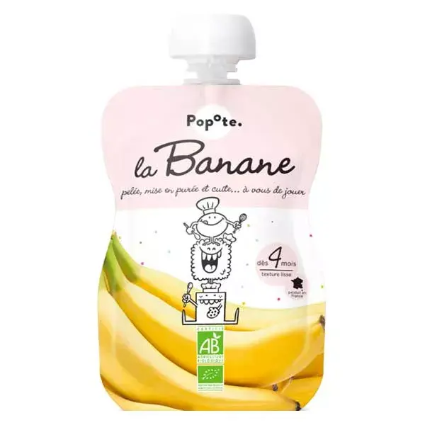 Popote Les Fruits Banana Bolsa +4m Bio 120g