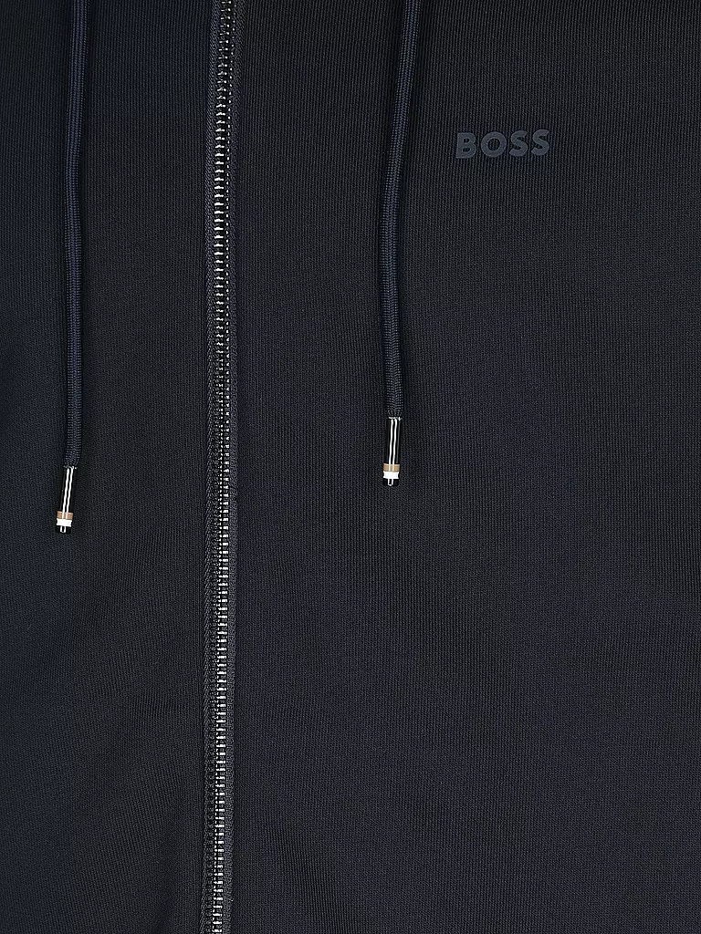 BOSS Kapuzensweatjacke SEEGER blau
