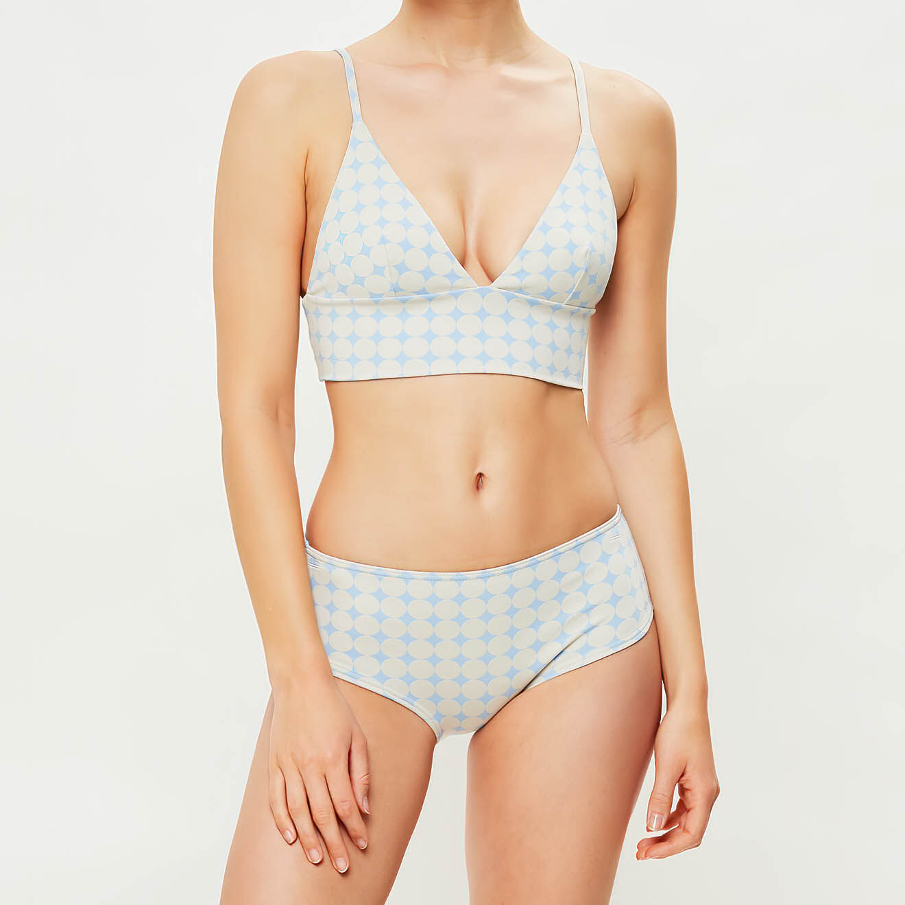 Iodus Haut de maillot de bain Marinela bleu pâle/écru