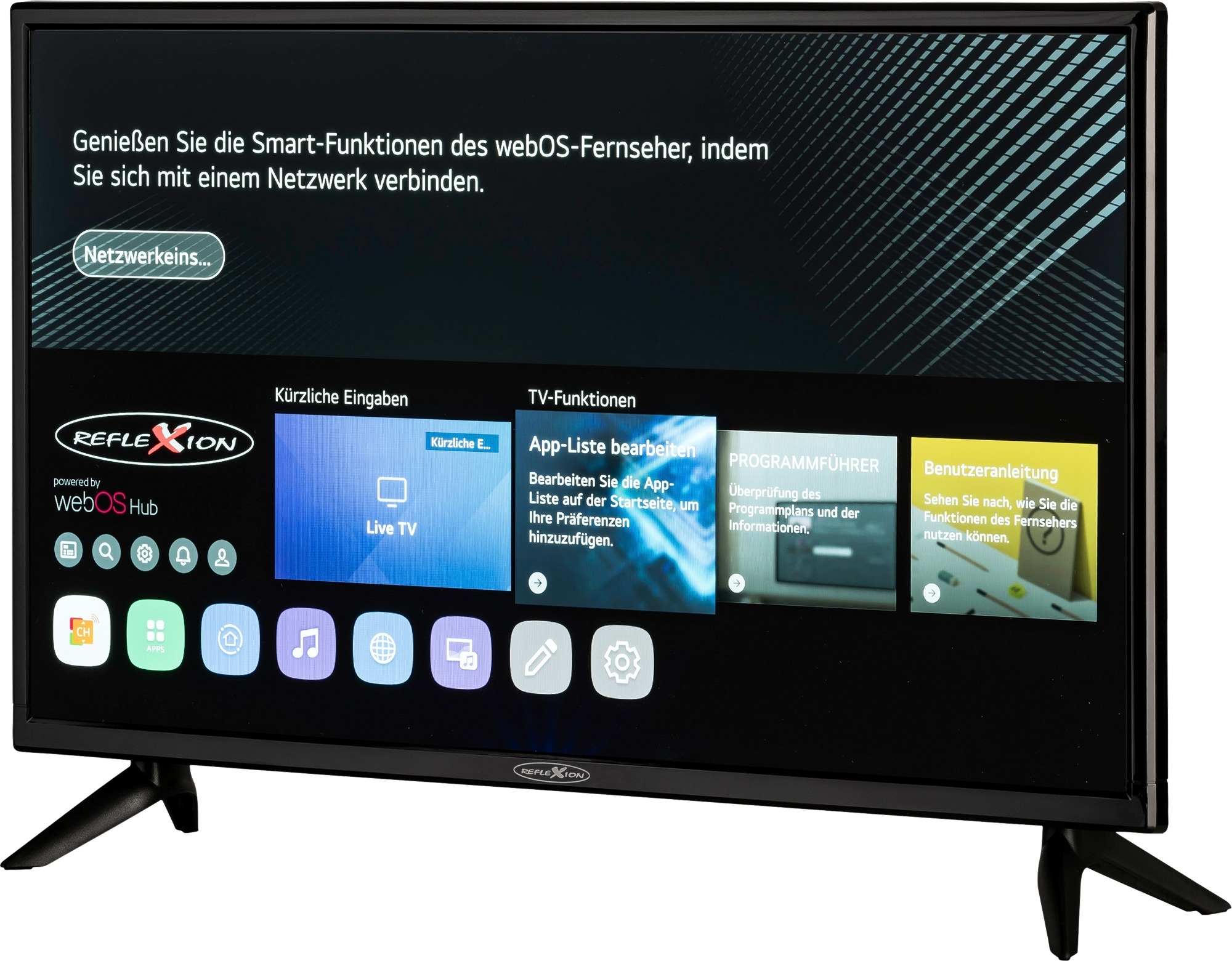 Reflexion LED Smart TV webOS LED24IBT 24 Zoll mit DVB-S2/C/T2 HD Tuner mit Bluetooth