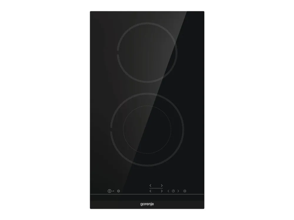 Gorenje Essential ECT322BCSC - Keramisk kogeplade - 2 plader - Niche - bredde: 28.3 cm - dybde: 49 cm - med facetteret frontkant - sort