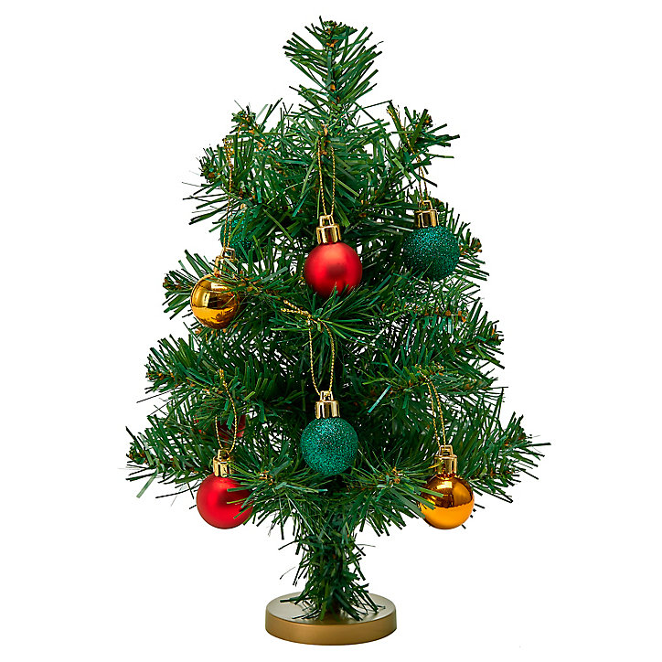 Mini sapin de noël coloris vert H.32 cm support inclus