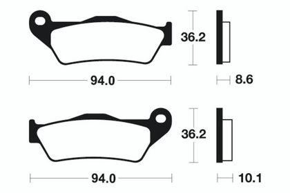 Plaquettes de freins Tecnium Performance métal fritté - MR242