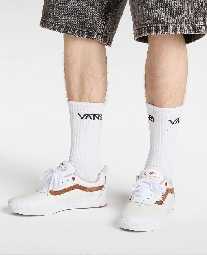 Vans Skate Kyle Walker Leather White Red 7.5 US / 40 EU