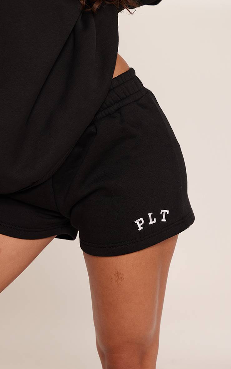 Noir Short En Molleton Avec Logo PLT