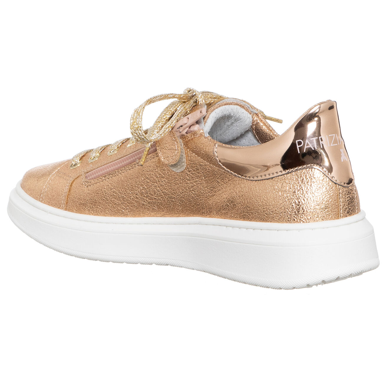 Patrizia Pepe Baskets Lora rose doré