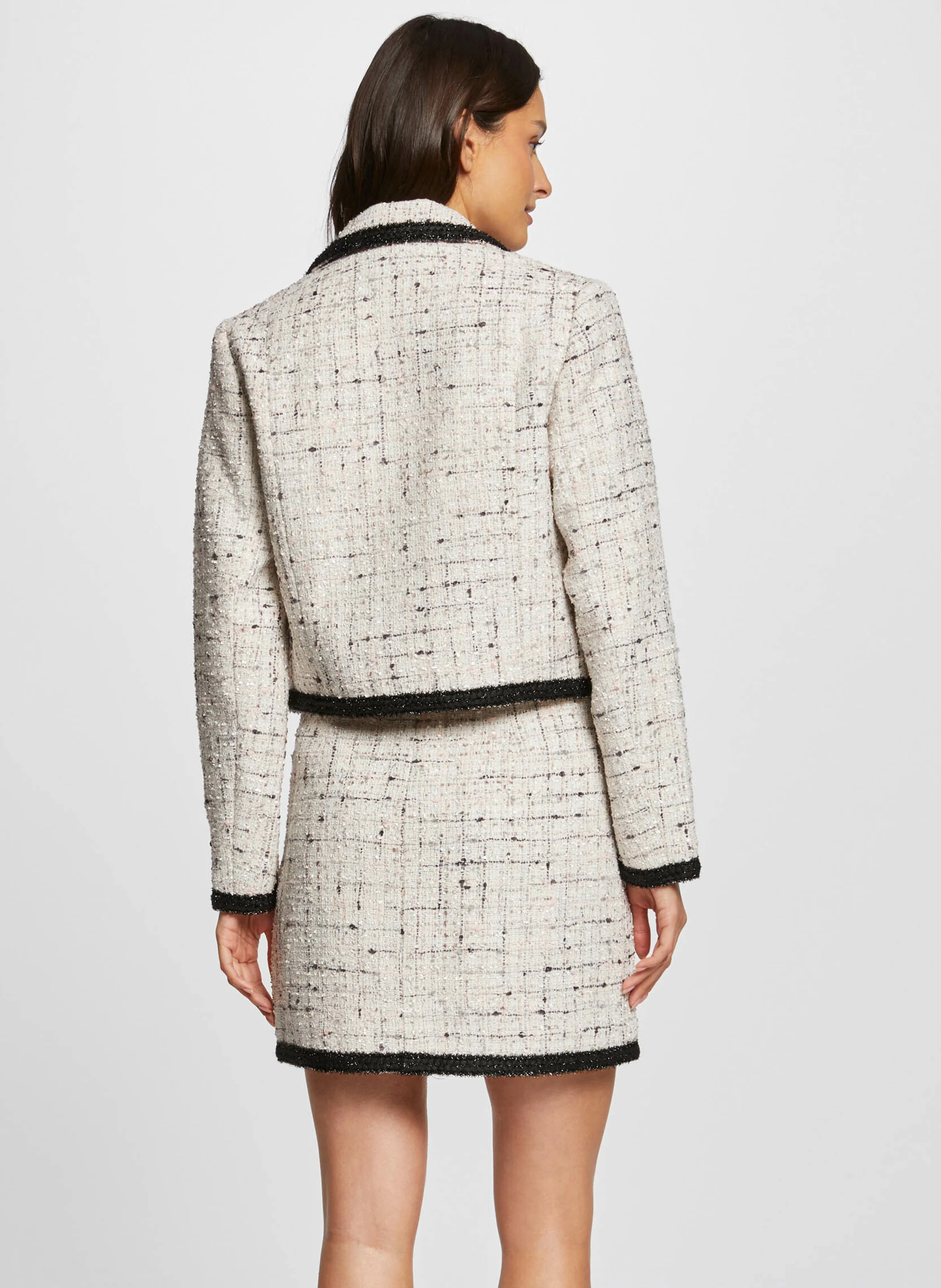 VRODY - Veste col classique cintrée en tweed | Beige