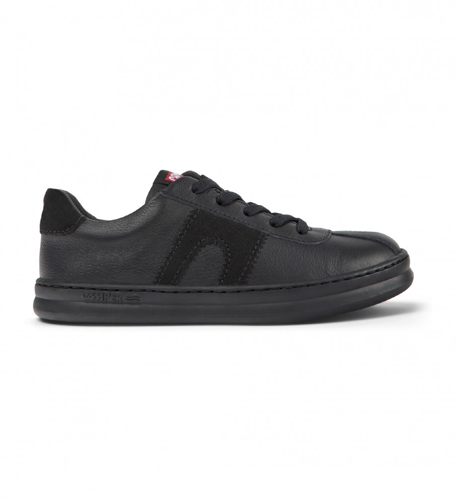 Tênis Camper Runner Four de couro, preto
