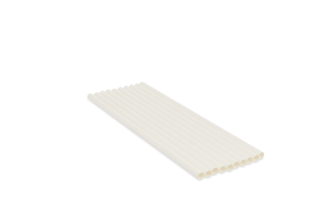 Papieren rietjes 210x8mm wit