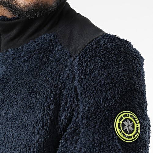 Veste Fourrure Zippée Insiberia Bleu Marine