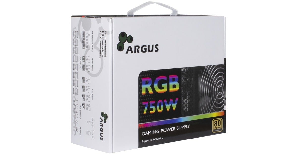 Inter-TechArgus RGB-750W CM II 750 watt voeding   (Zwart, 4x PCIe)