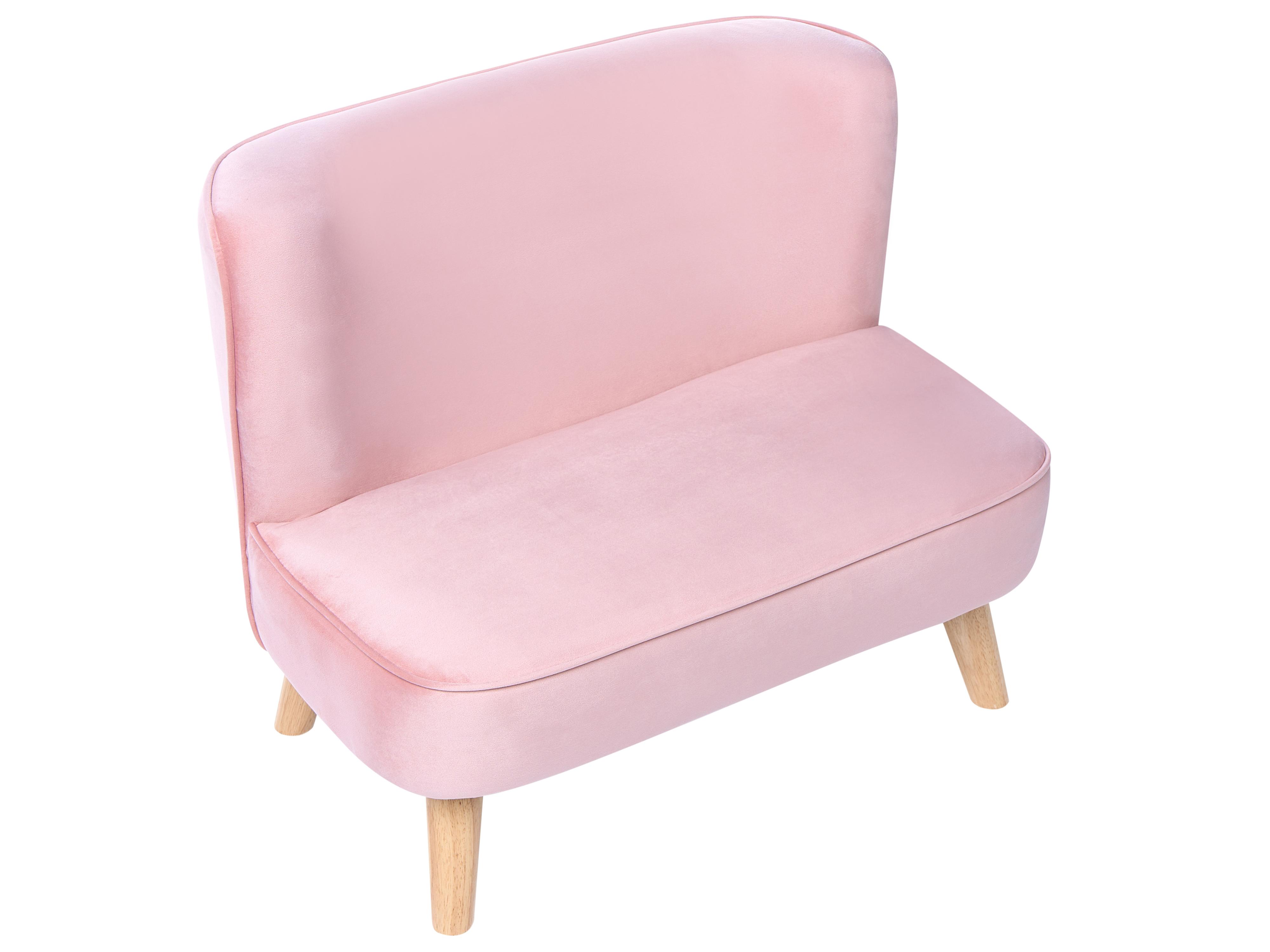 Kinderbank RISBY Fluweel Roze