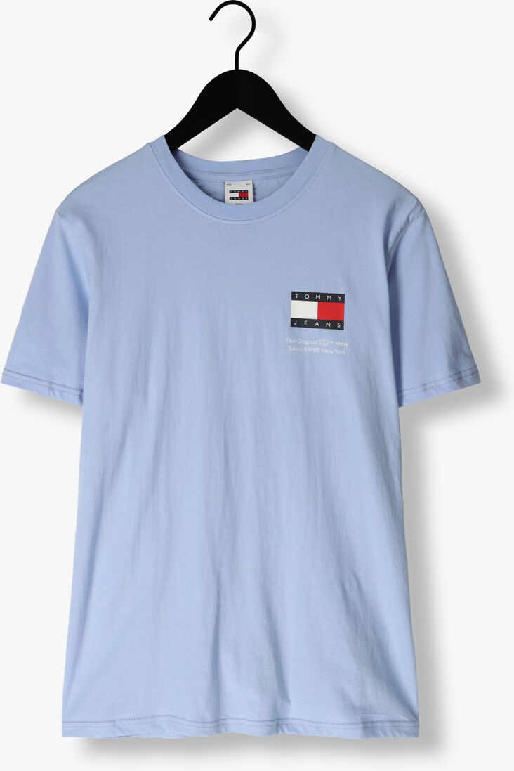 TOMMY JEANS lichtblauwe tommy jeans t-shirt tjm slim essential flag tee