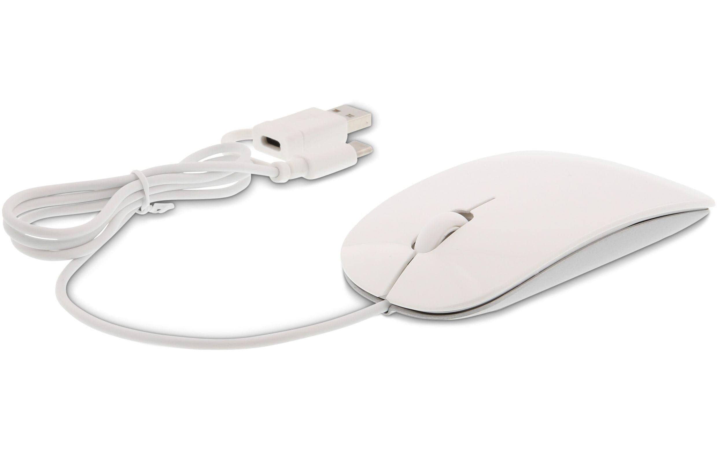 Easy Mouse USB-CFlache, verkabelte Maus mit USB-A und USB-C Anschluss
