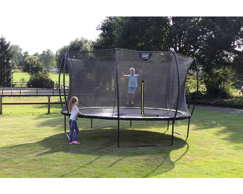 EXIT Silhouette trampoline met veiligheidsnet Ø 305 cm zwart