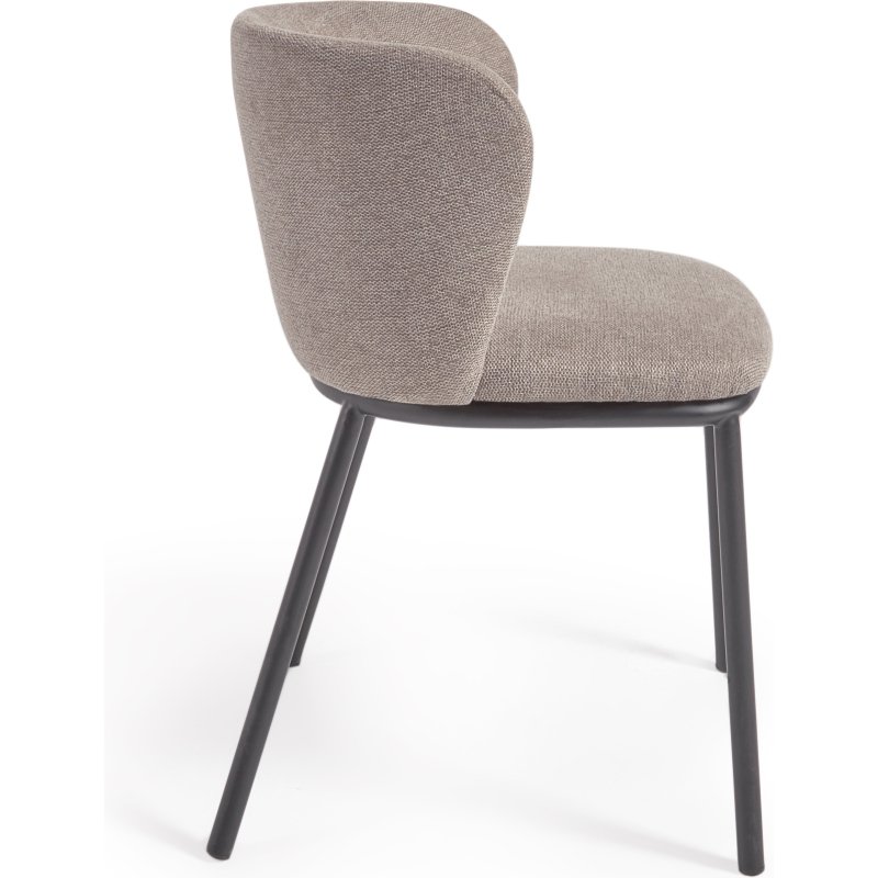 Chaise Ciselia tissus chenille pieds acier