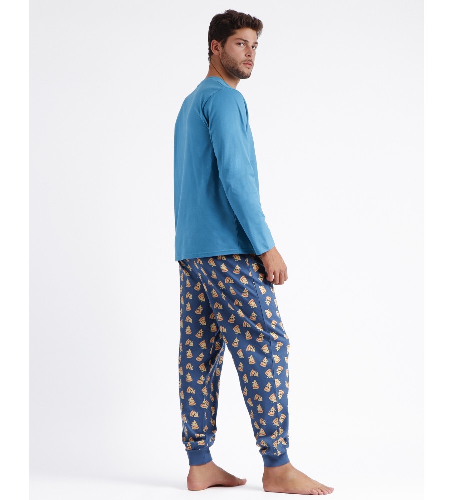 Pijama Aznar Innova manga comprida Requetebueno azul
