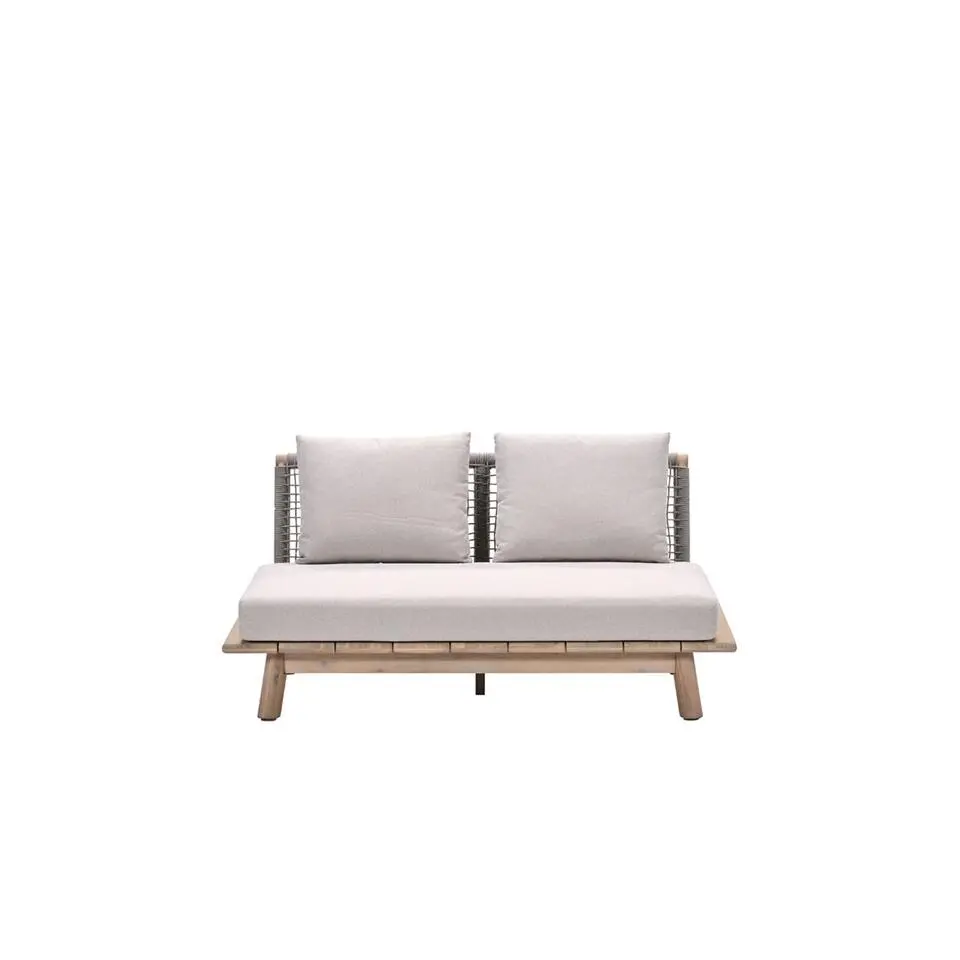 Lunar tweezitsbank - acaciahout met white wash - taupe - grey sand