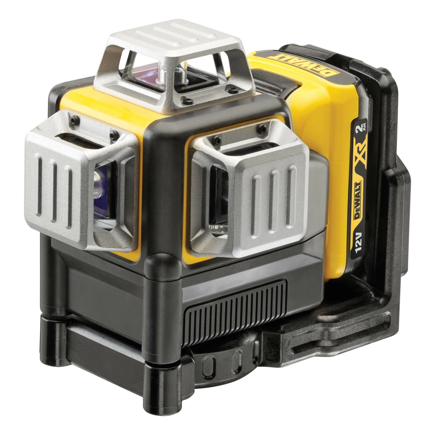 DeWALT DCE089D1R 10,8V Li-Ion accu zelfnivellerende 3x360° graden multilijnlaser set (1x 2.0Ah accu) in koffer - 3 lijnen - 15m - rood