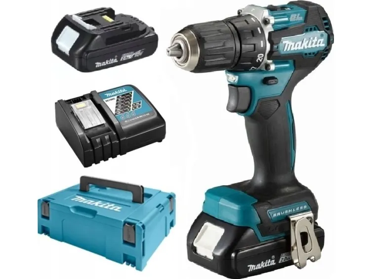 Makita DDF487RAJ - Bor/driver - ledningfri - 2-hastigheders - 40 N·m - 2 batterier - 18 - 36 V
