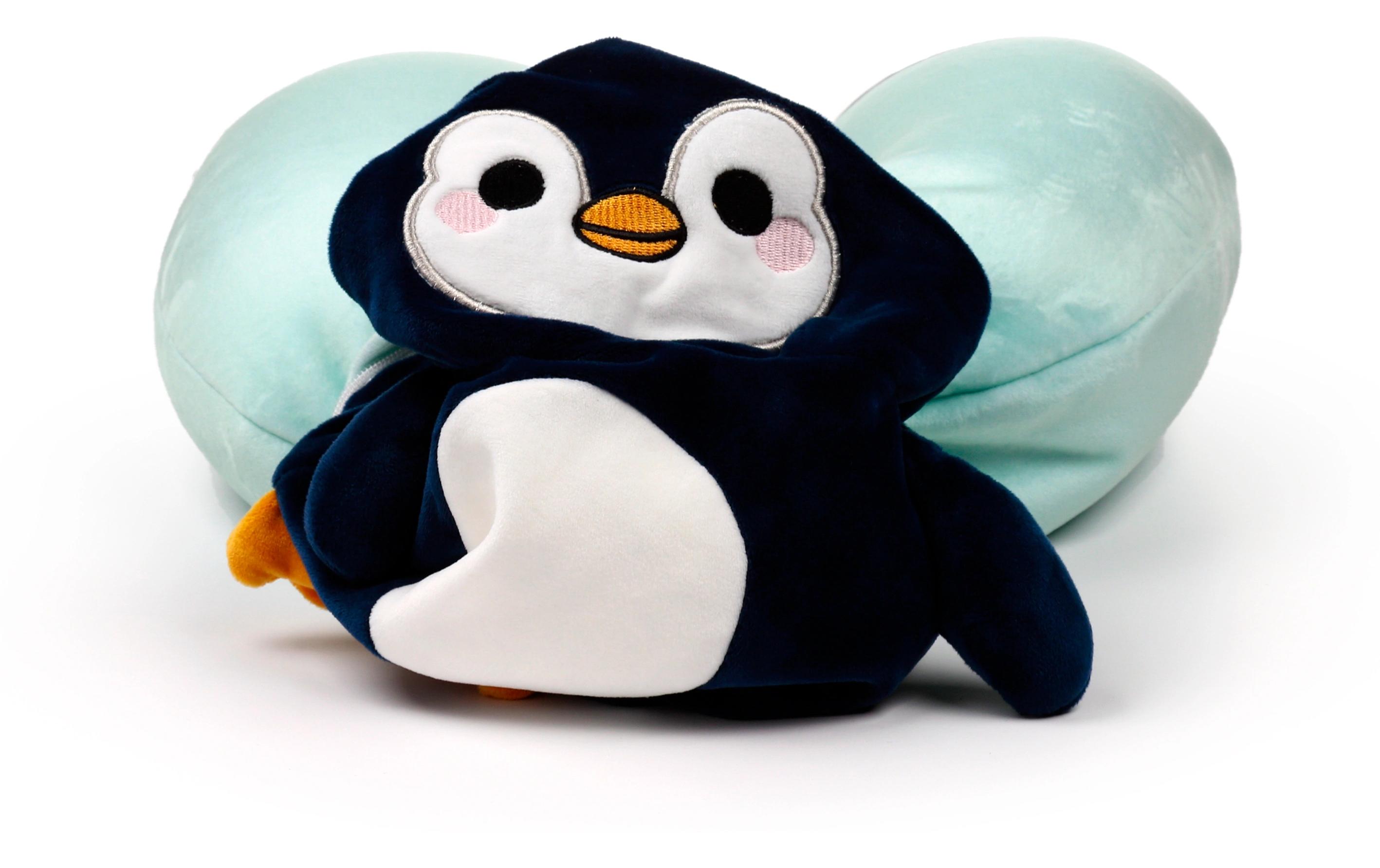 Reisekissen Plüsch 2 in 1 PinguinPlüsch Memory Foam Reisekissen