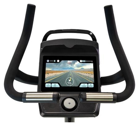 Vélo d'appartement BH Vanquish Multimedia - Kinomap et Zwift - roue d'inertie 14kg - moniteur multimedia