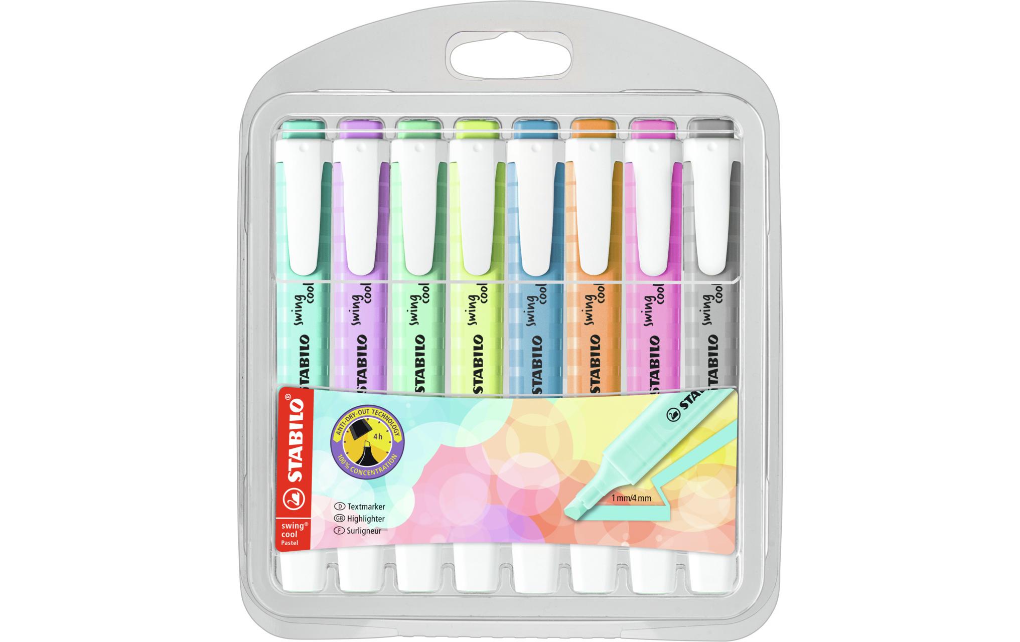 Swing cool 8er Etui 22 PastellPastellfarbener Textmarker