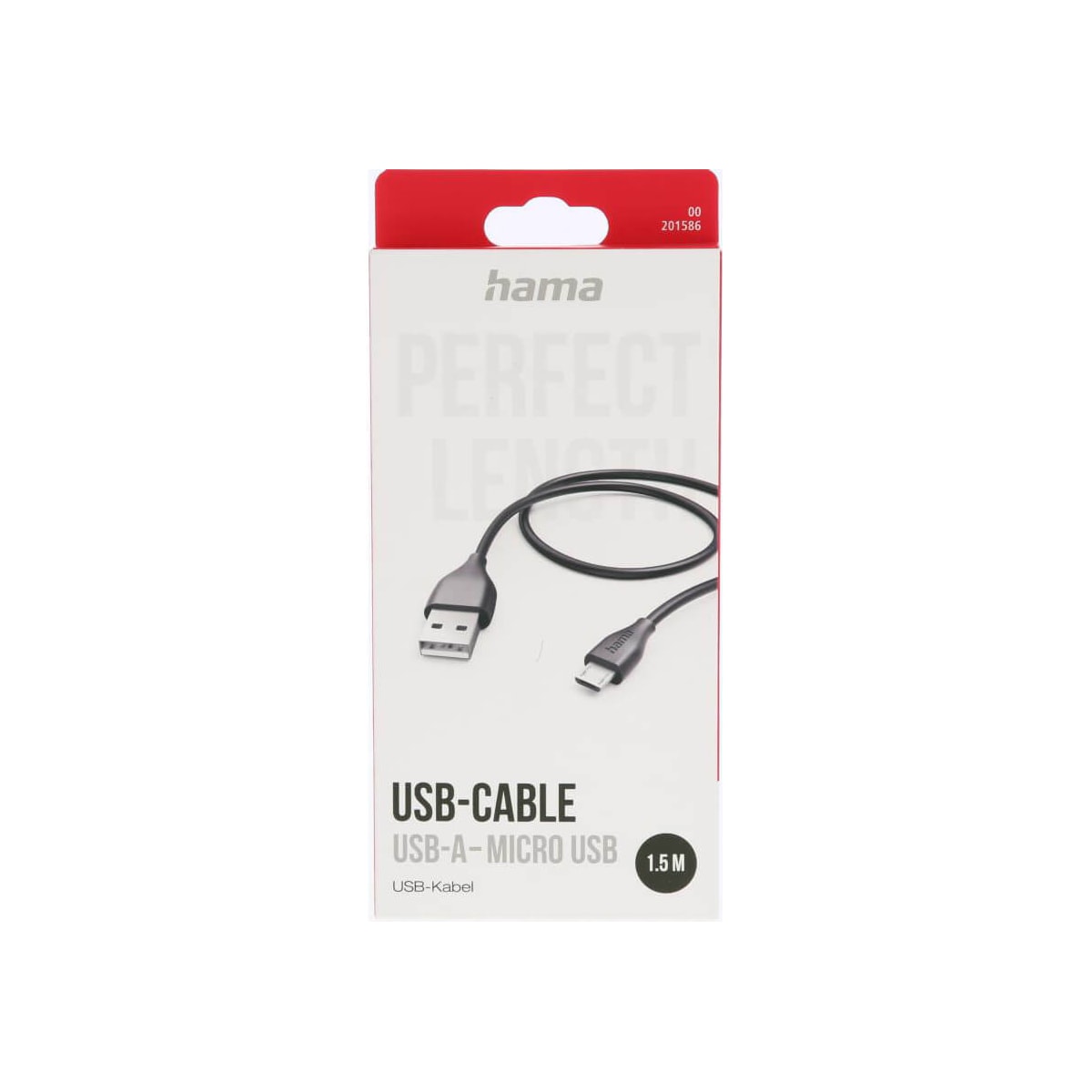 Ladekabel USB-A til Micro-USB Svart 1,5m