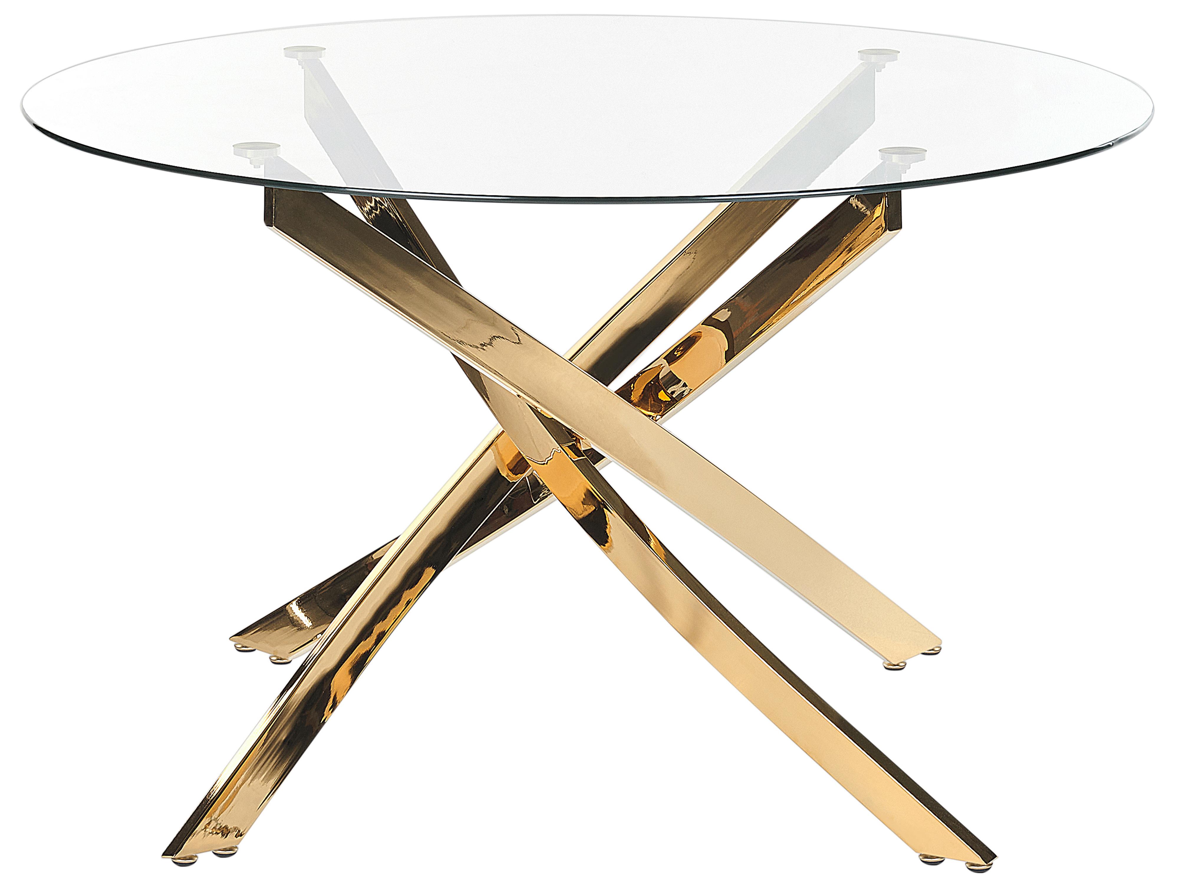 Eettafel MARAMO Goud 120 cm Veiligheidsglas 120 cm